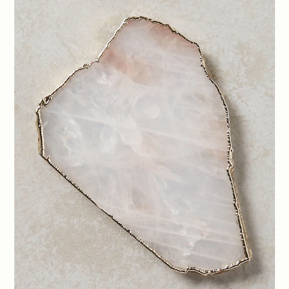 Anthropologie White Quartz Geode Coaster
